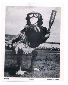 T.C., the Minnesota Twins mascot, encourages the crowd before a