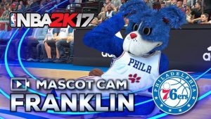 franklin the dog 76ers mascot