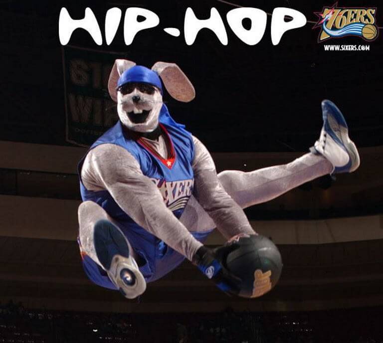 hip hop 76ers mascot