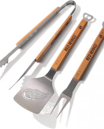 YouTheFan Series 3-Piece BBQ Set with NHL Detroit Red Wings engravement